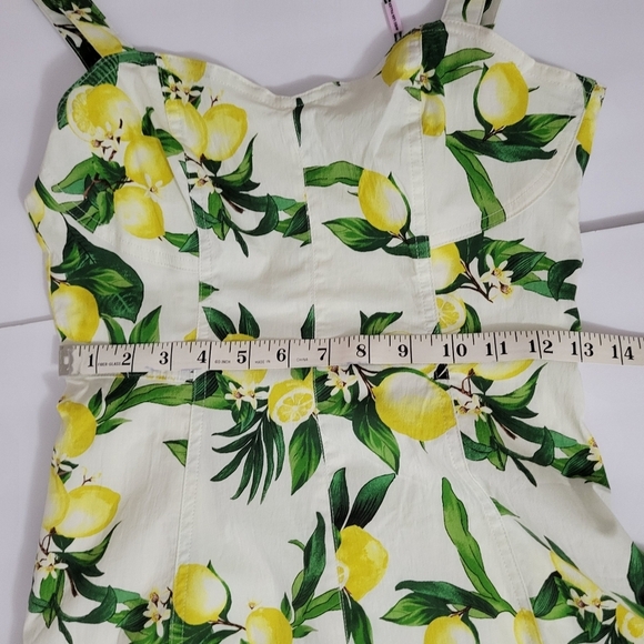 Anthropologie Avec Les Filles Lemon Sleeveless Preppy Coastal Cottagecore Dress - Picture 9 of 11